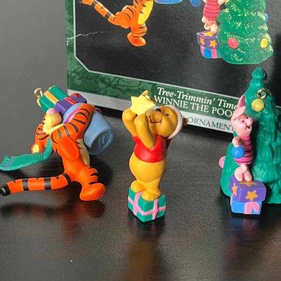 Disney Hallmark Ornament Lot Pooh Tigger Piglet Eeyore Minnie Christmas With Box - Picture 7 of 7